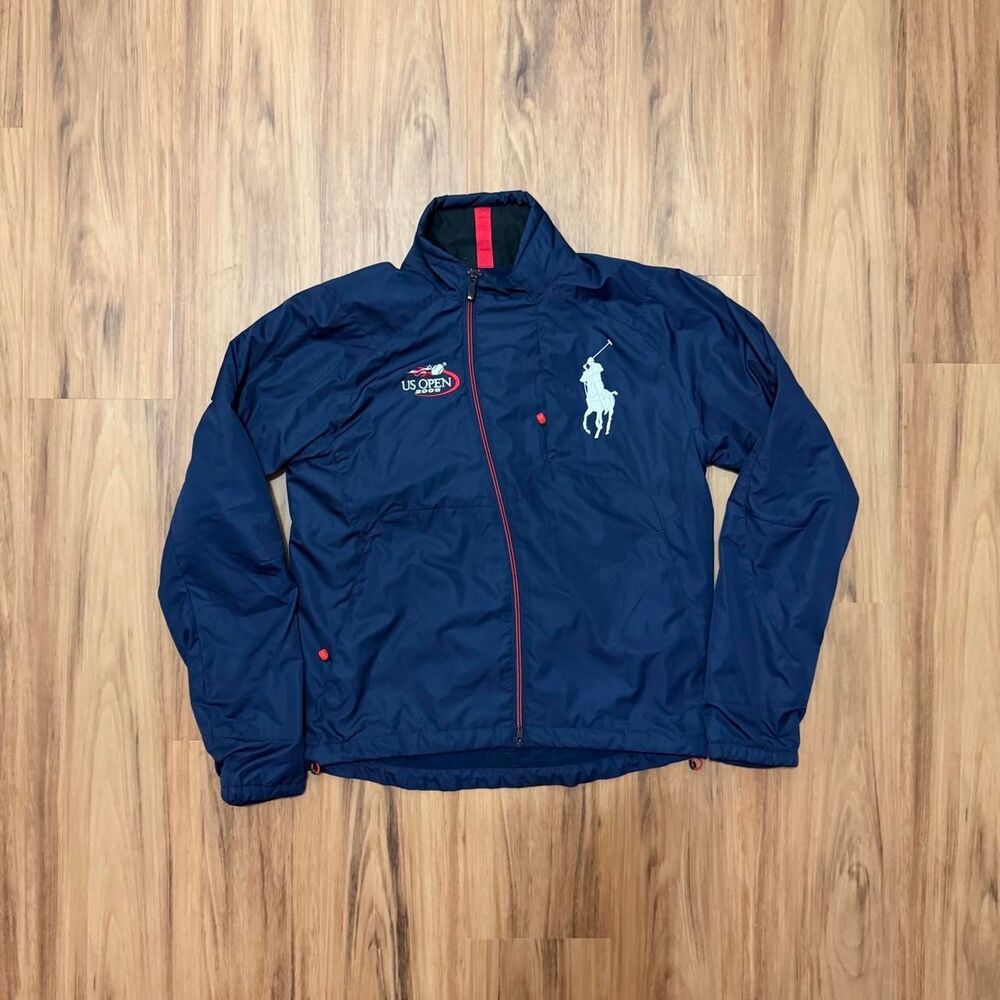 RLX Ralph Lauren US Open 2005 Windbreaker Jacket Men’s Medium Navy Big Pony